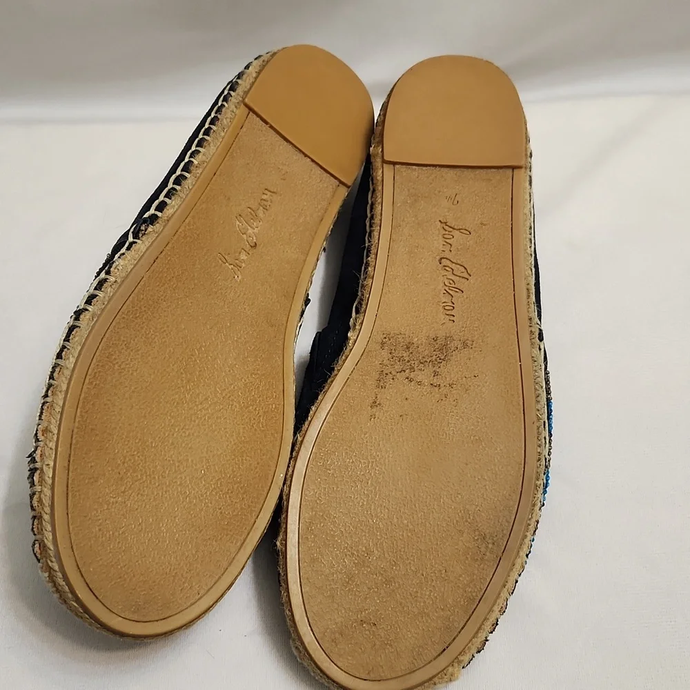 Sam Edelman Maris Colorful Beaded Aztec Tribal Suede Espadrilles (W Size 7.5)